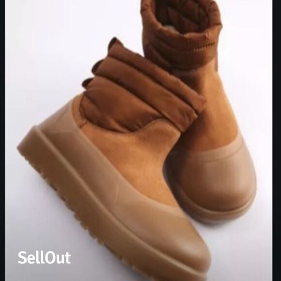 UGG Men's Classic Mini Mod Waterproof Boots Brown Size 9 Ankle Bootie - Picture 1 of 5